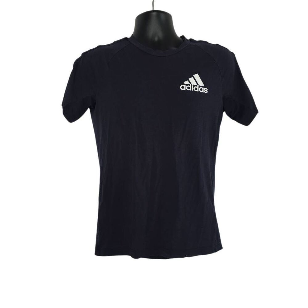 Adidas Men's Size Small Navy White Mixed Material Athletic Shirt